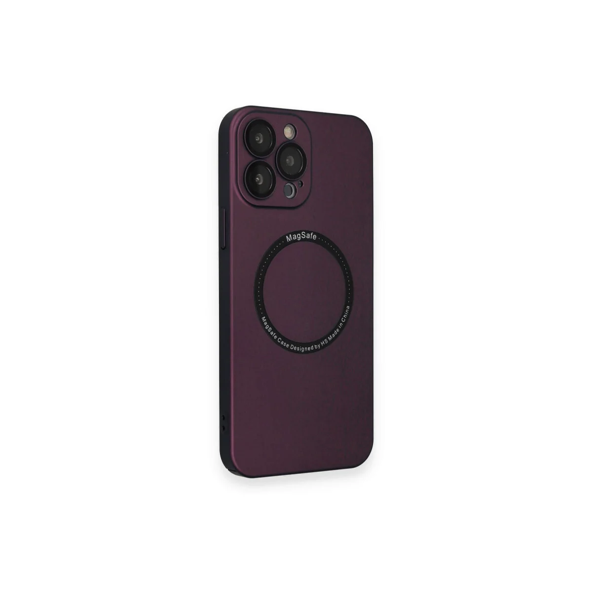 iPhone 14 Pro Kılıf Jack Magneticsafe Lens Silikon - Mürdüm