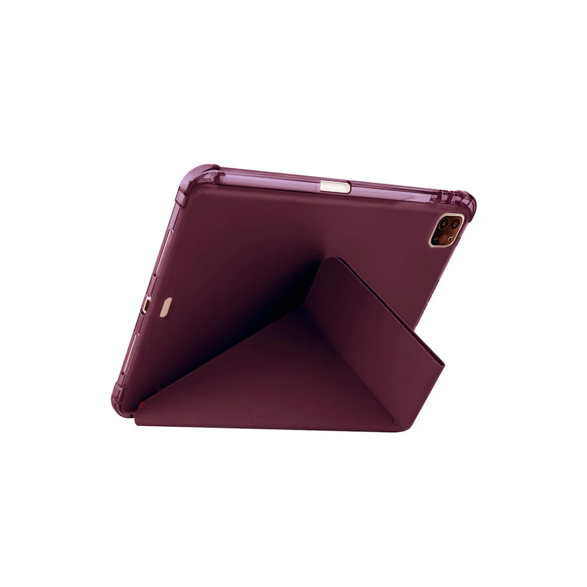 iPad Air 13 (2024) Kılıf Kalemlikli Mars Tablet Kılıfı - Mürdüm