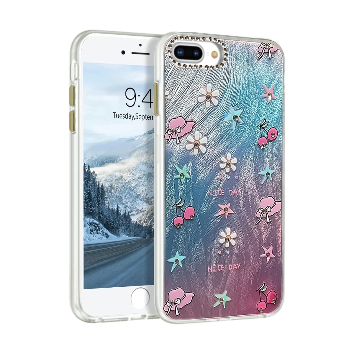 iPhone 7 Plus Kılıf Blade Aynalı Desenli Kapak - Desen 4