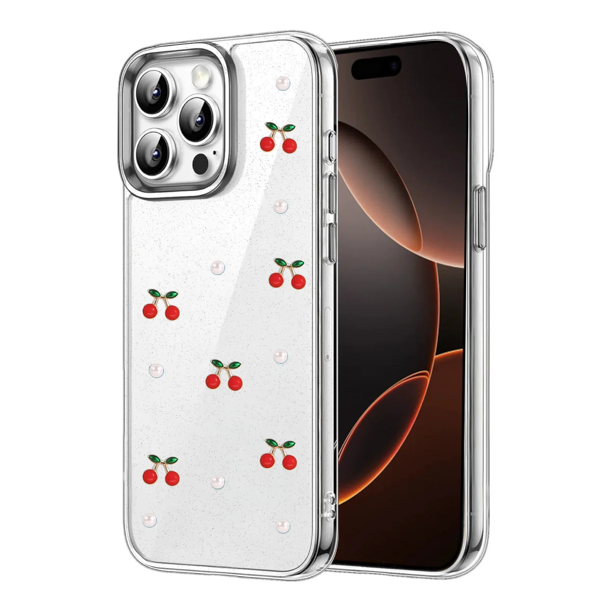 iPhone 15 Pro Fiyonk Desenli Kapak - Desen 9