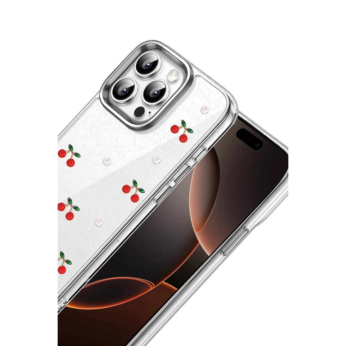iPhone 15 Pro Max Fiyonk Desenli Kapak - Desen 9