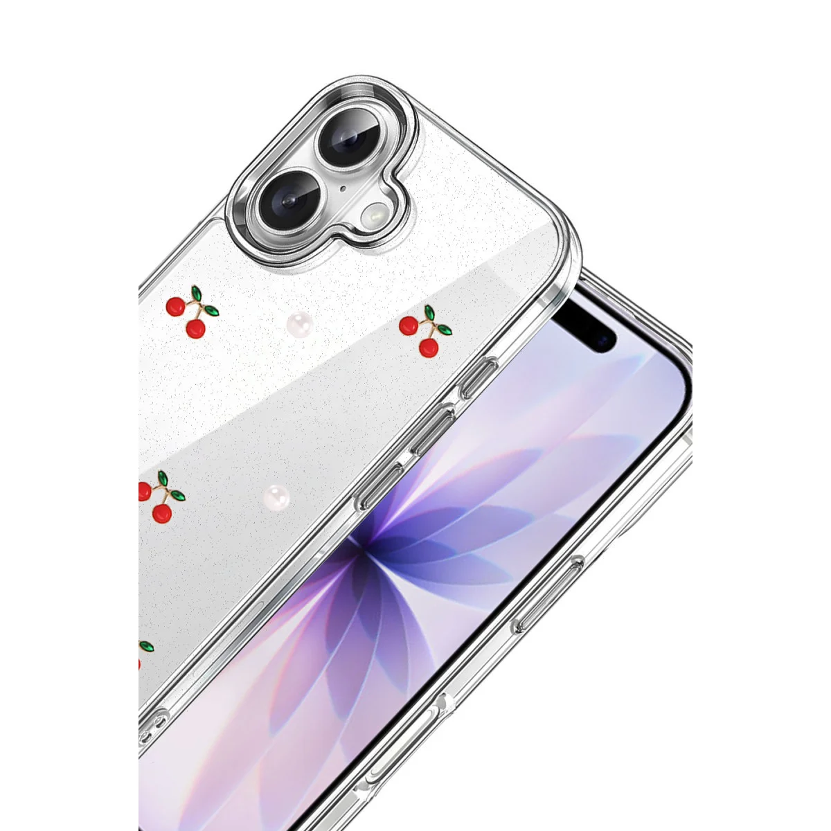 iPhone 16 Plus Fiyonk Desenli Kapak - Desen 9