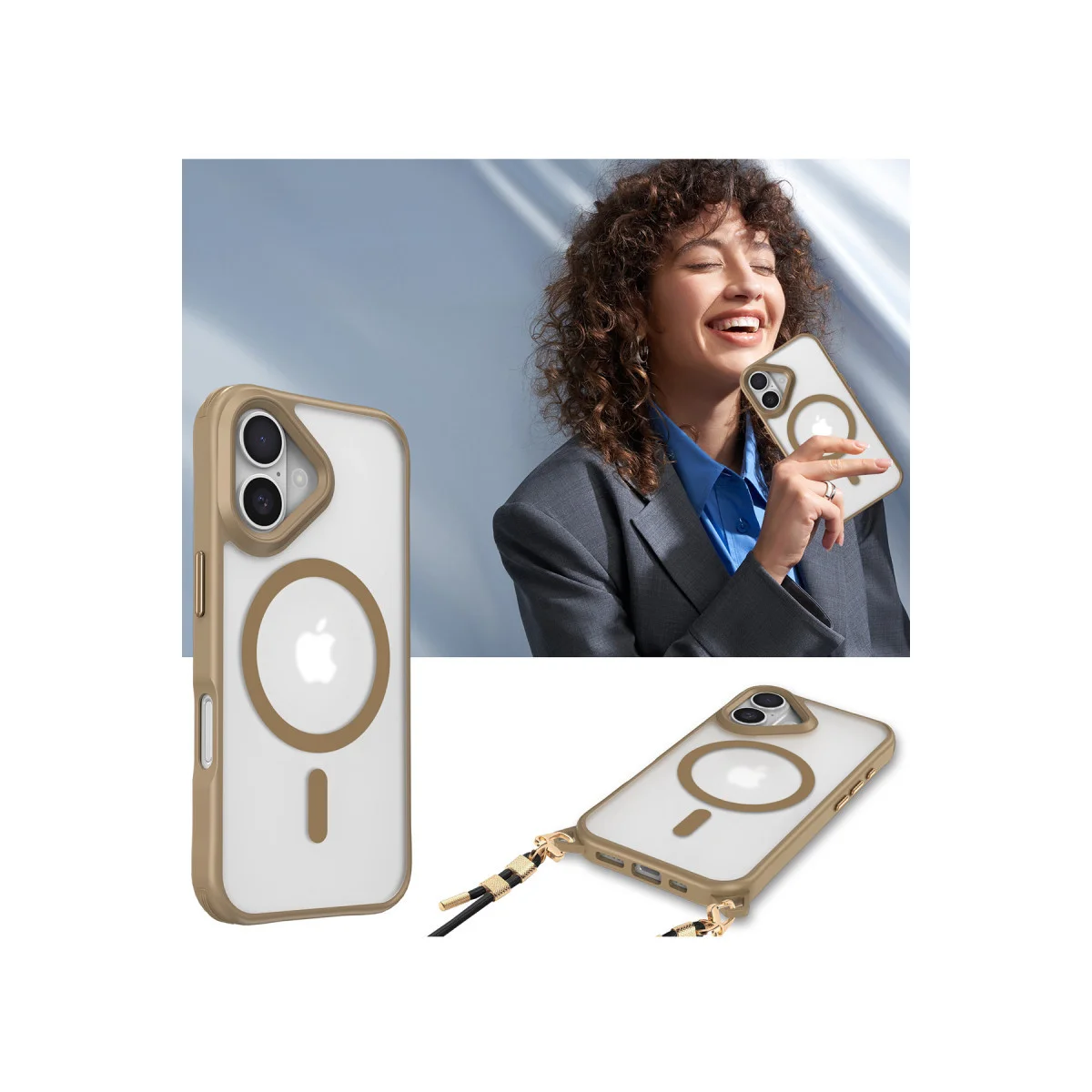 iPhone 16 Plus Kılıf Enka Magsafe Silikon Kılıf - Titan Gri