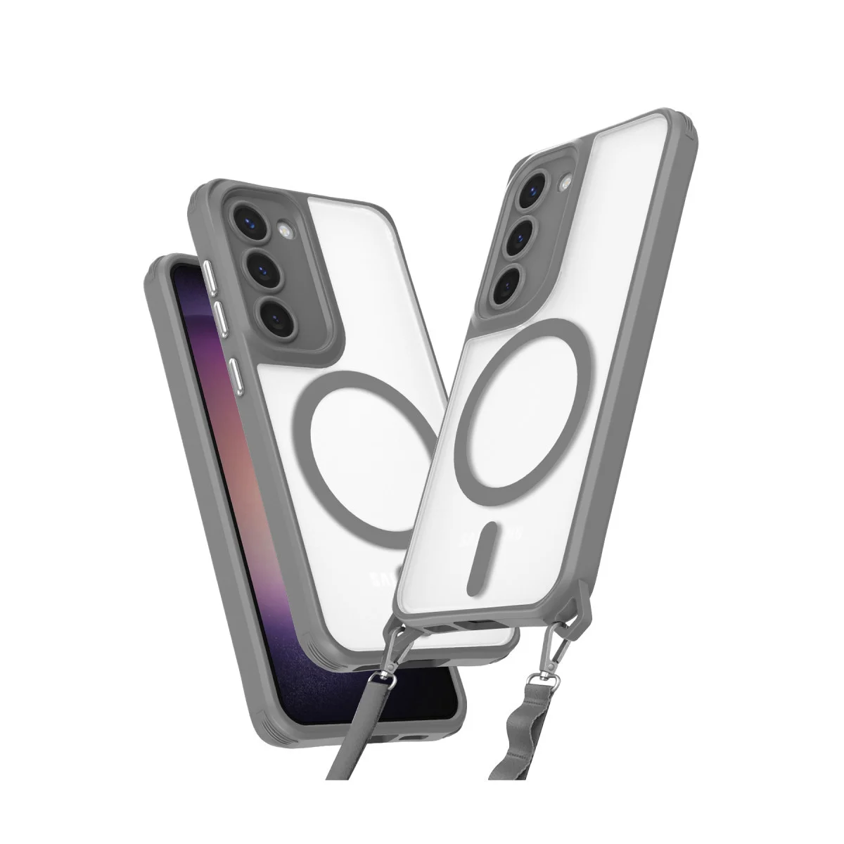 Galaxy S23 Plus Kılıf Enka Magsafe Silikon Kılıf - Titan Gri