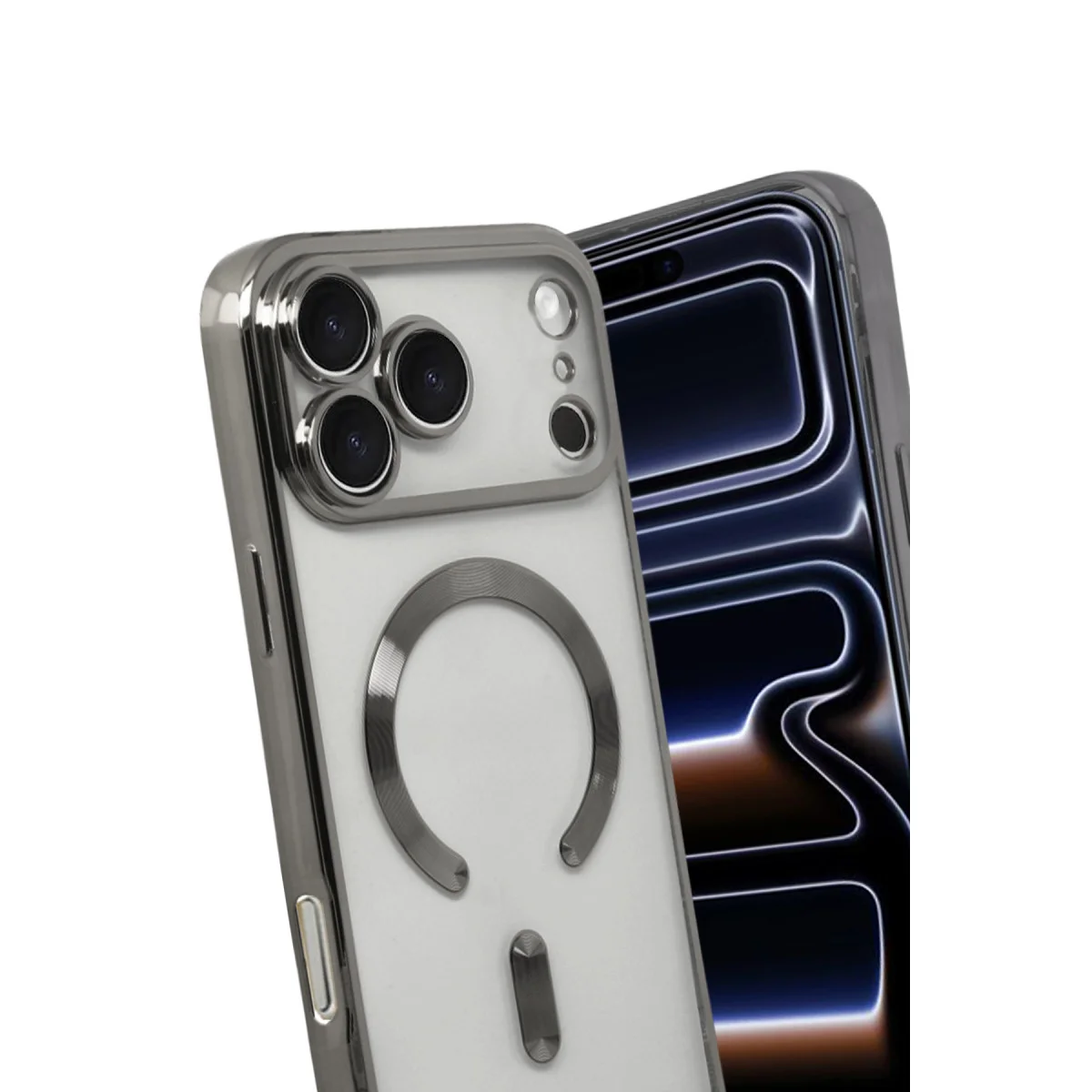 iPhone 17 Pro Max Kross Magneticsafe Kapak - Titan Gri