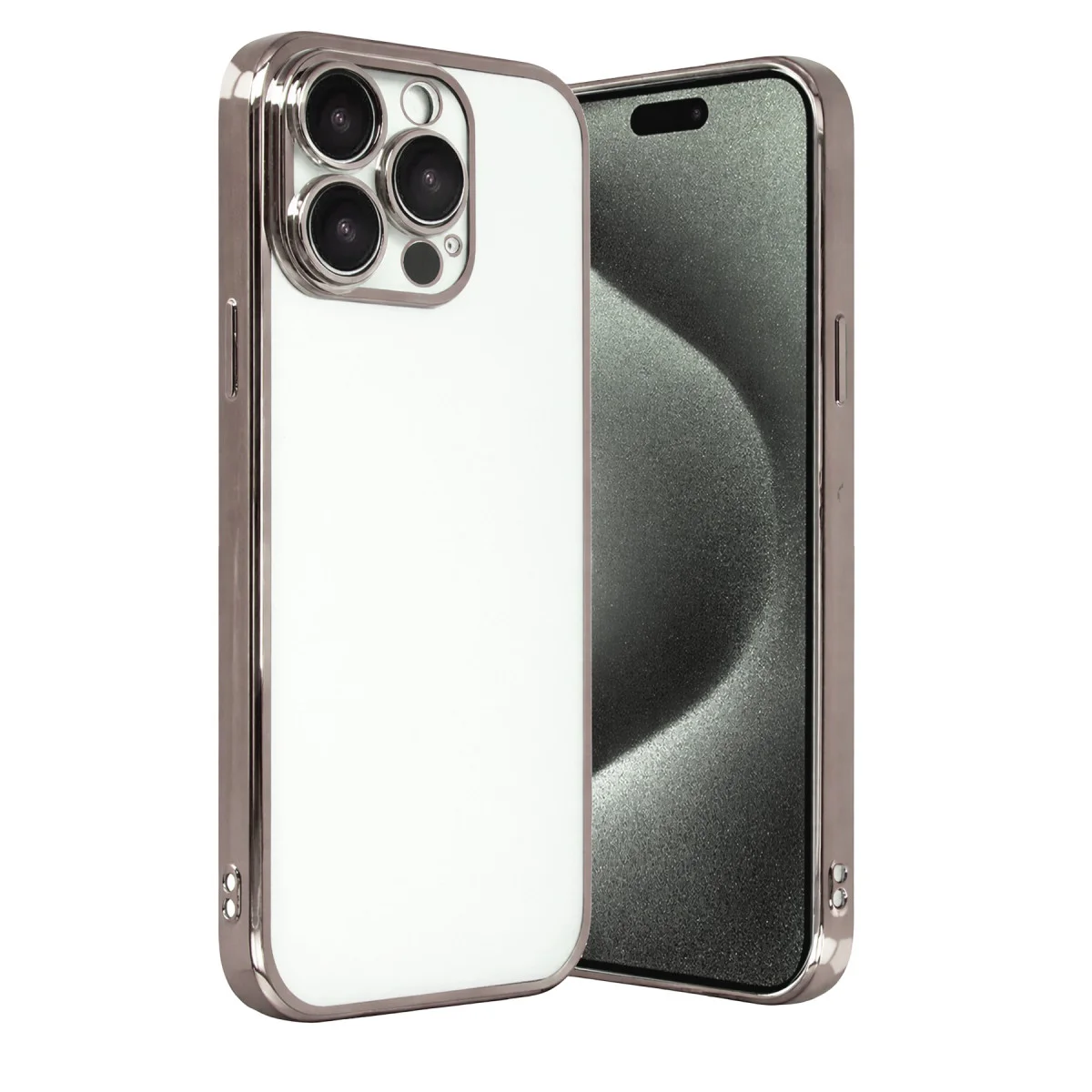 iPhone 15 Pro Max Razer Lensli Silikon - Titan Gri