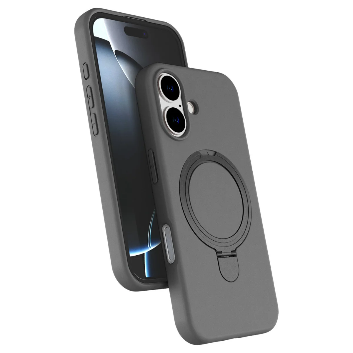 iPhone 16 Regal Magsafe Standlı Kapak - Titan Gri