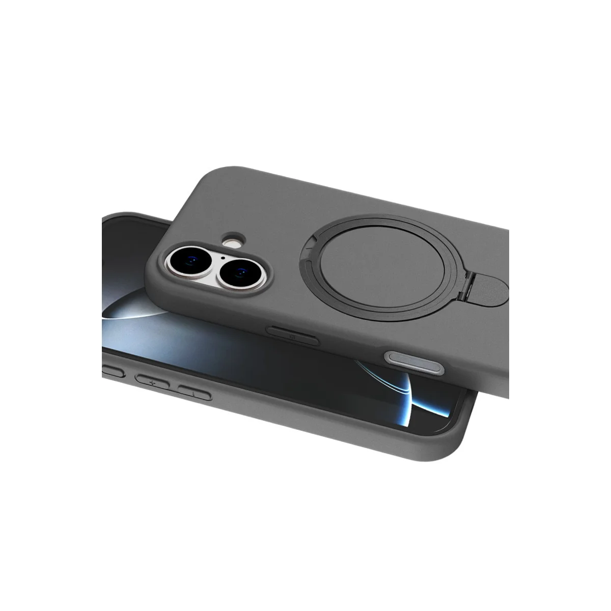 iPhone 16 Regal Magsafe Standlı Kapak - Titan Gri