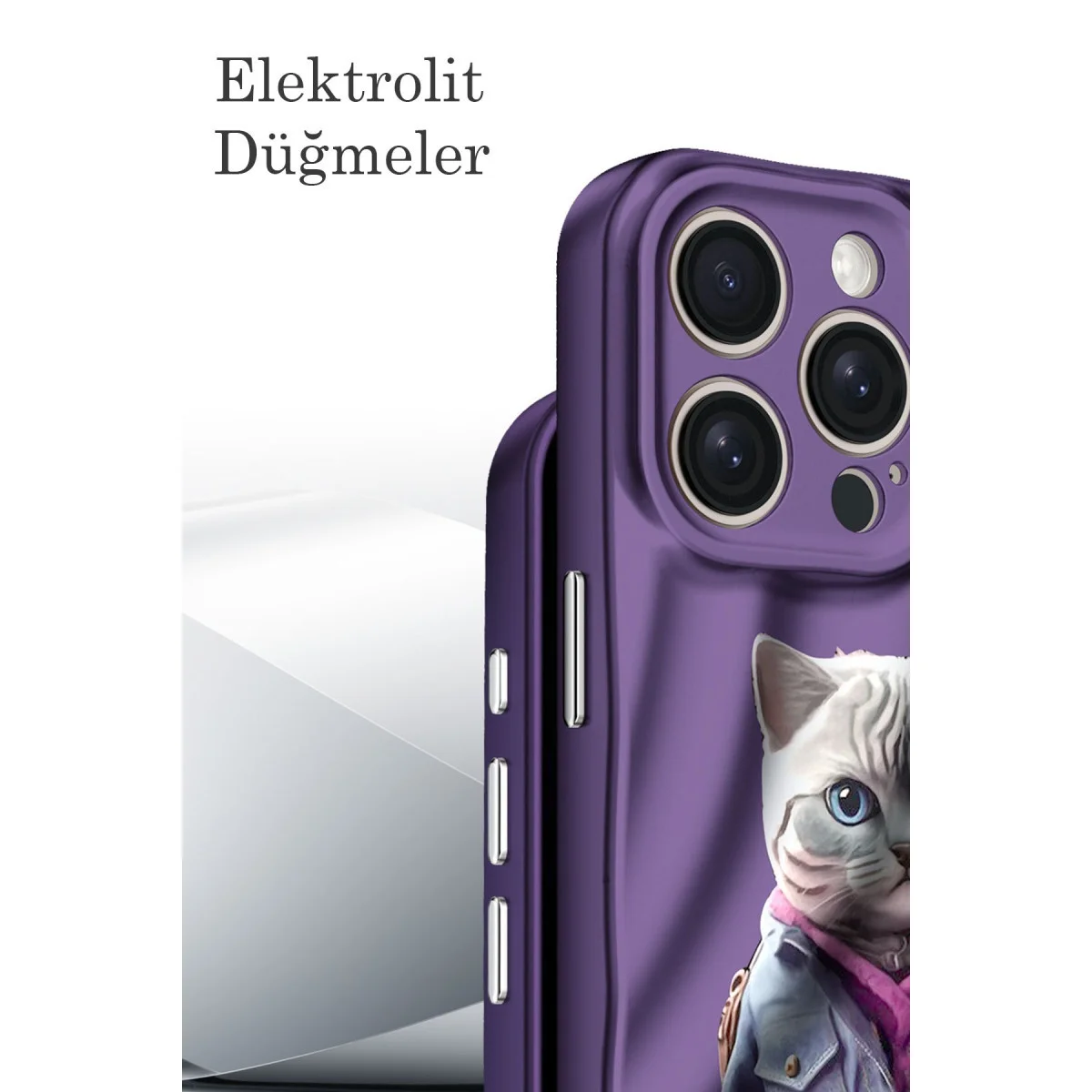 iPhone 15 Pro Max Kılıf Crew Desenli Kapak - Galata Kulesi