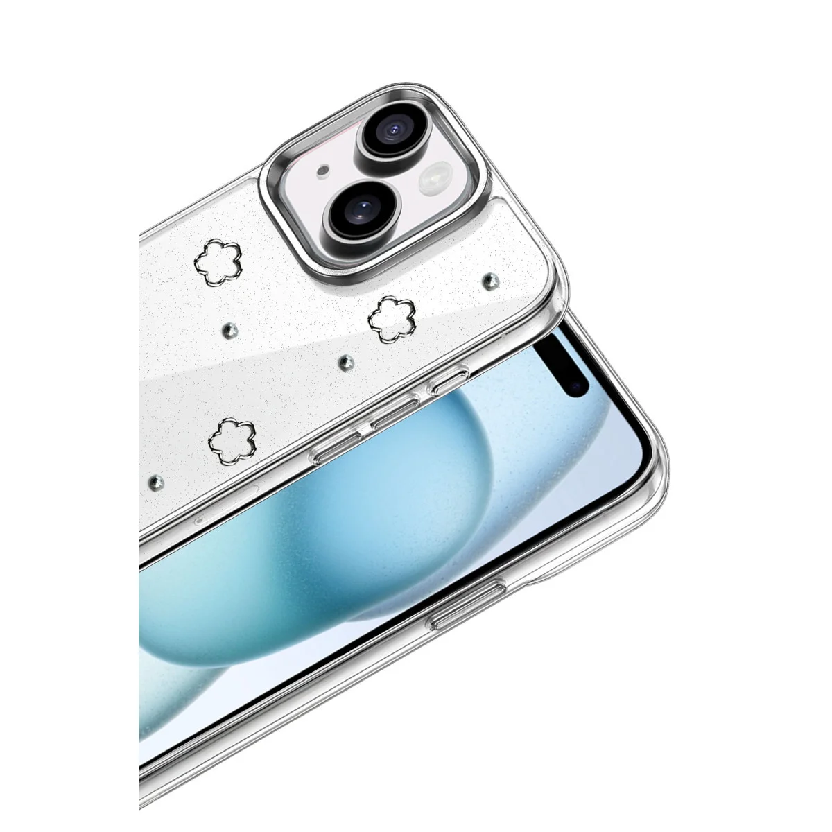 iPhone 15 Plus Fiyonk Desenli Kapak - Desen 2