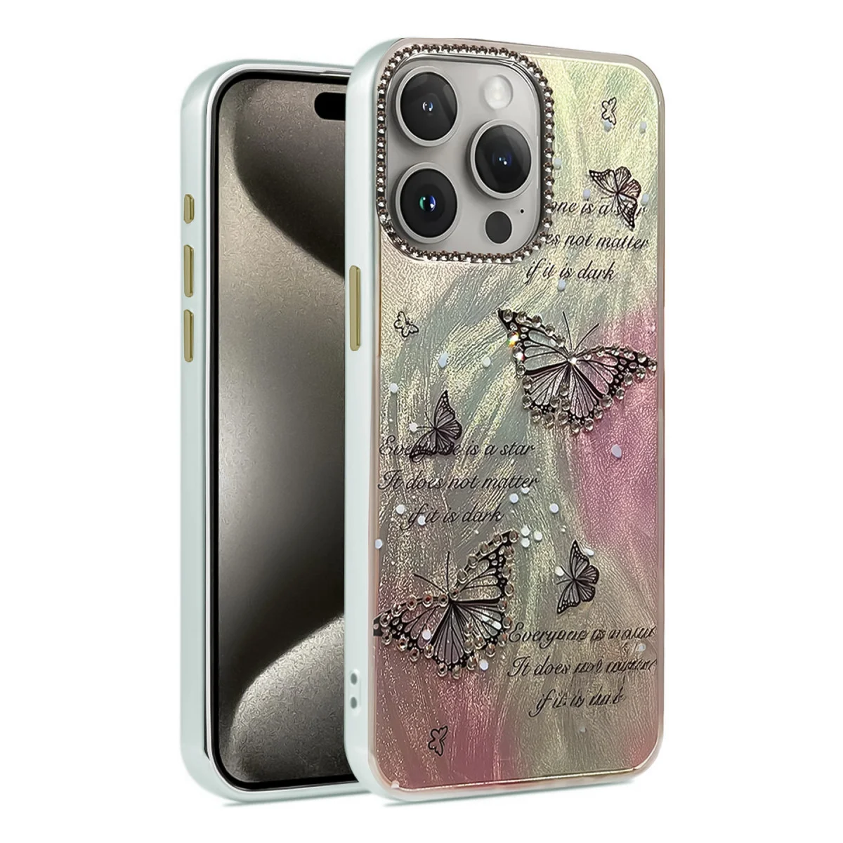 iPhone 15 Pro Kılıf Blade Aynalı Desenli Kapak - Desen 6