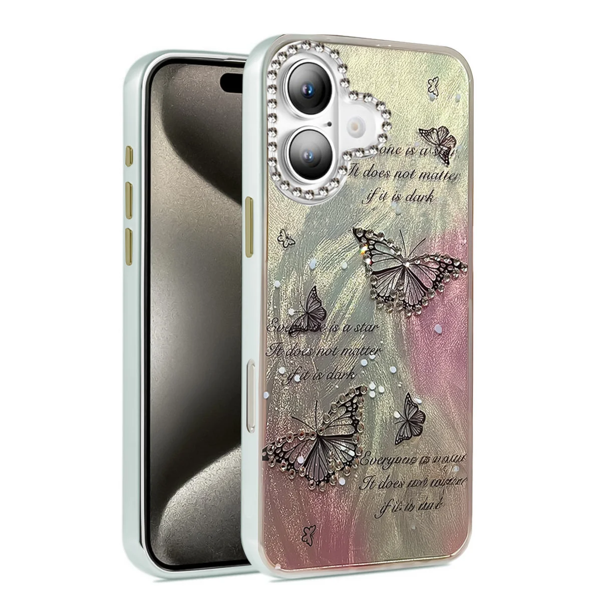 iPhone 16 Kılıf Blade Aynalı Desenli Kapak - Desen 6