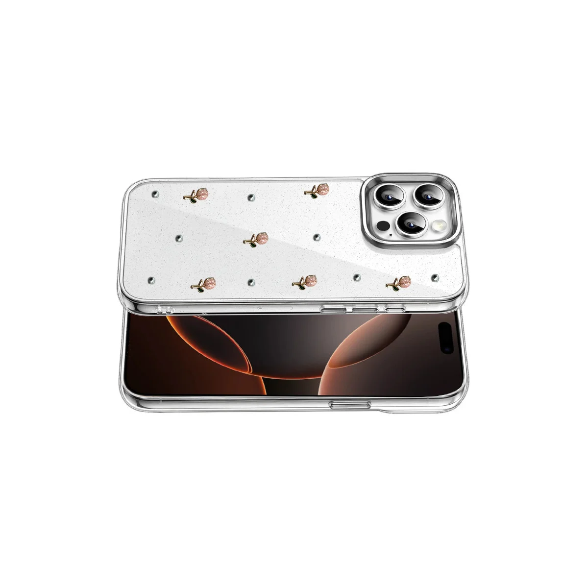 iPhone 14 Pro Max Fiyonk Desenli Kapak - Desen 6