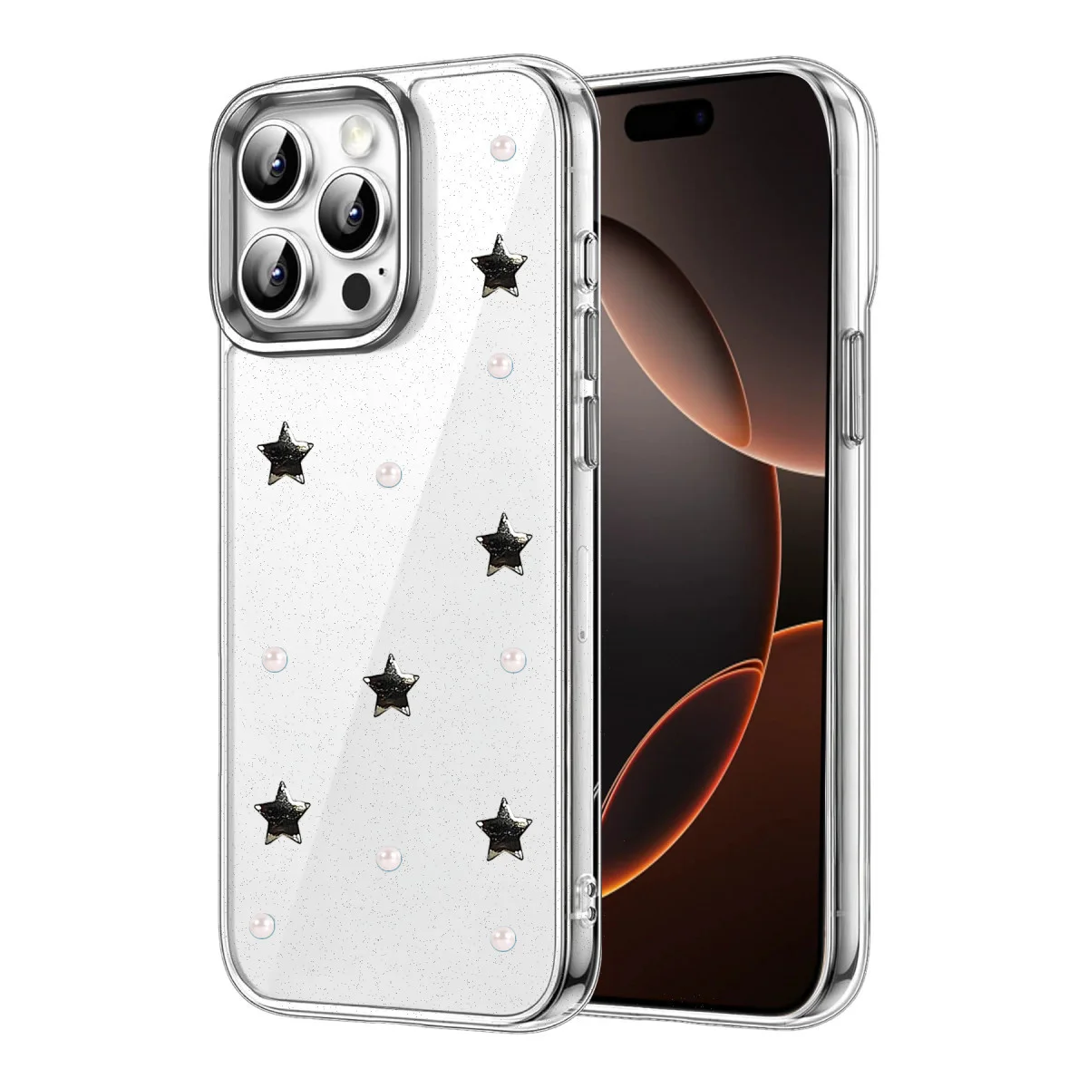iPhone 15 Pro Fiyonk Desenli Kapak - Desen 7