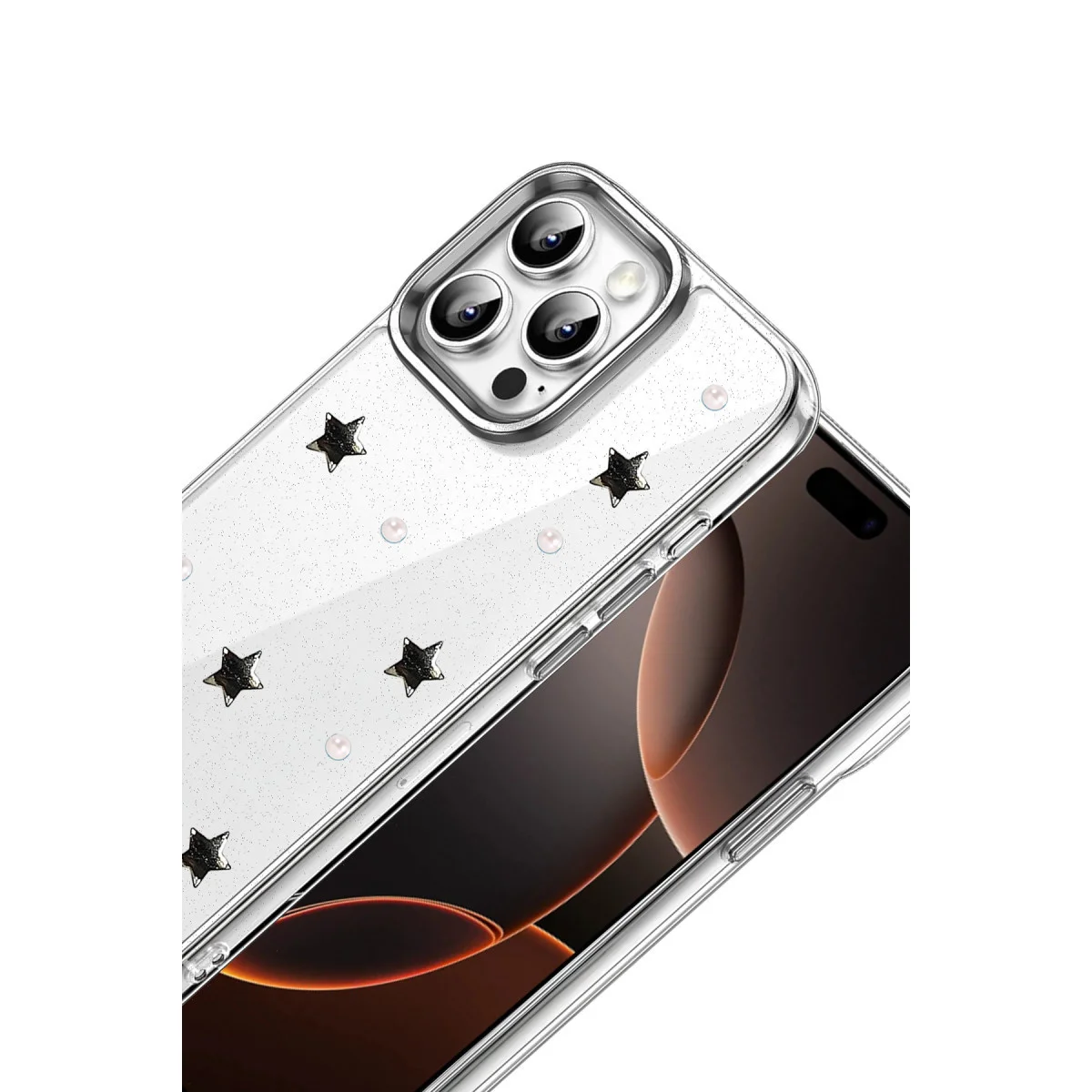 iPhone 15 Pro Fiyonk Desenli Kapak - Desen 7