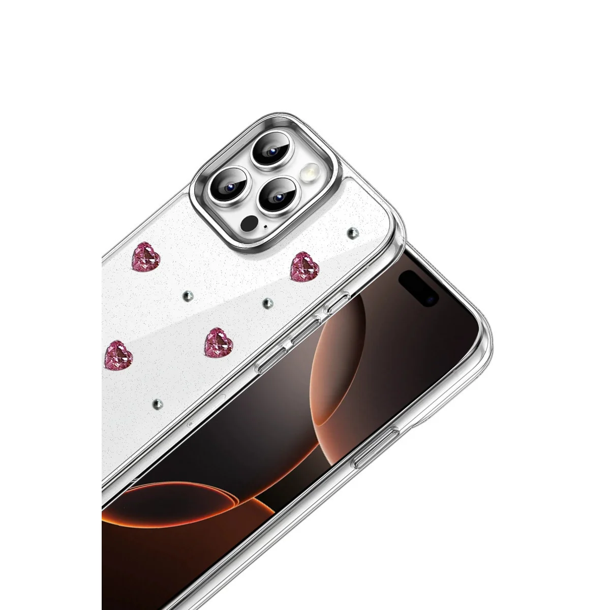 iPhone 15 Pro Max Fiyonk Desenli Kapak - Desen 3