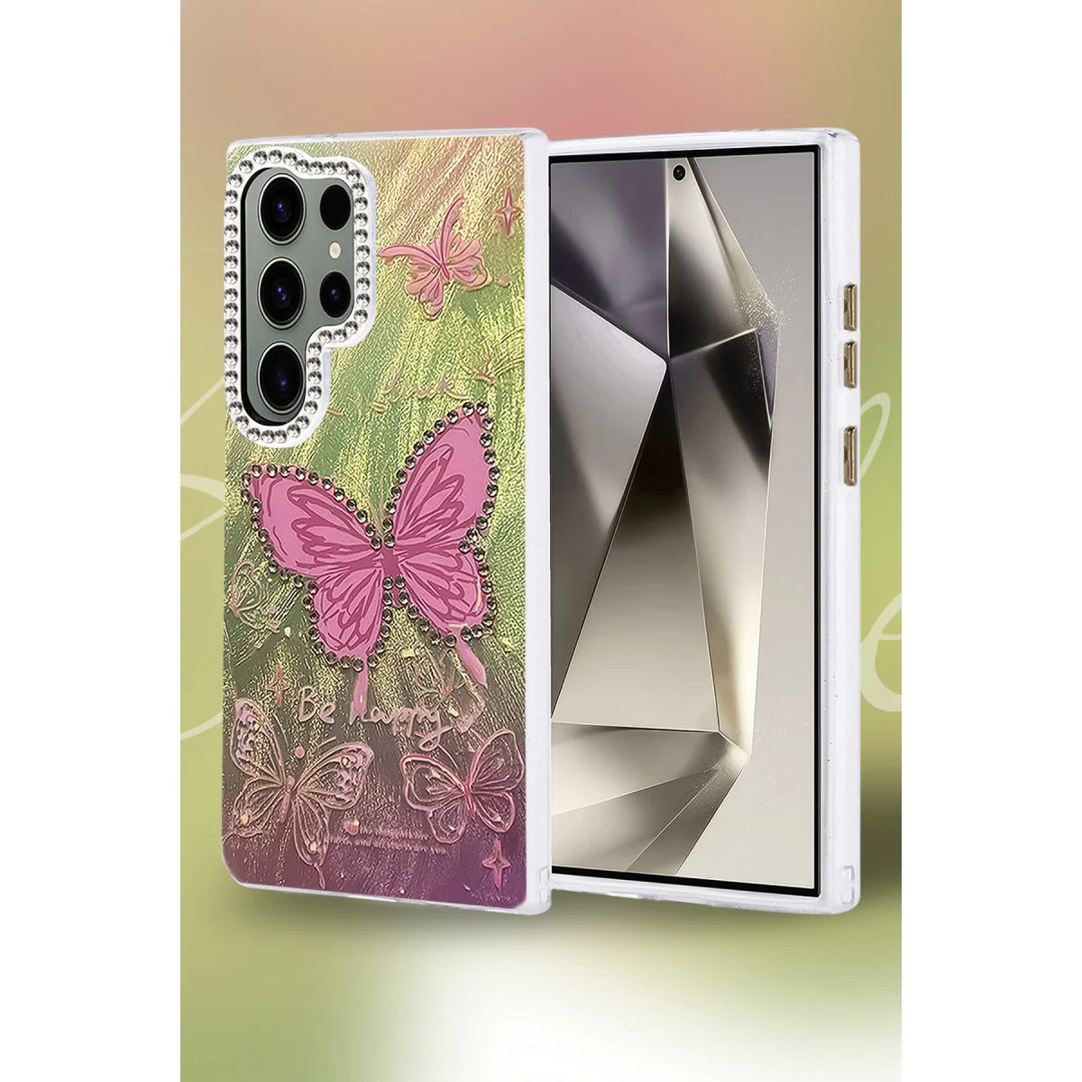 Galaxy S24 Ultra Kılıf Blade Aynalı Desenli Kapak - Desen 8