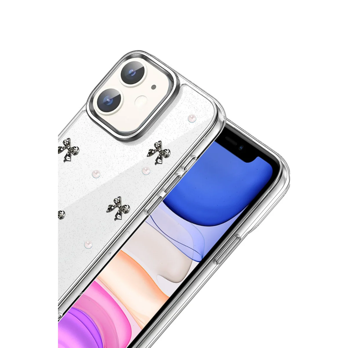 iPhone 12 Fiyonk Desenli Kapak - Desen 8