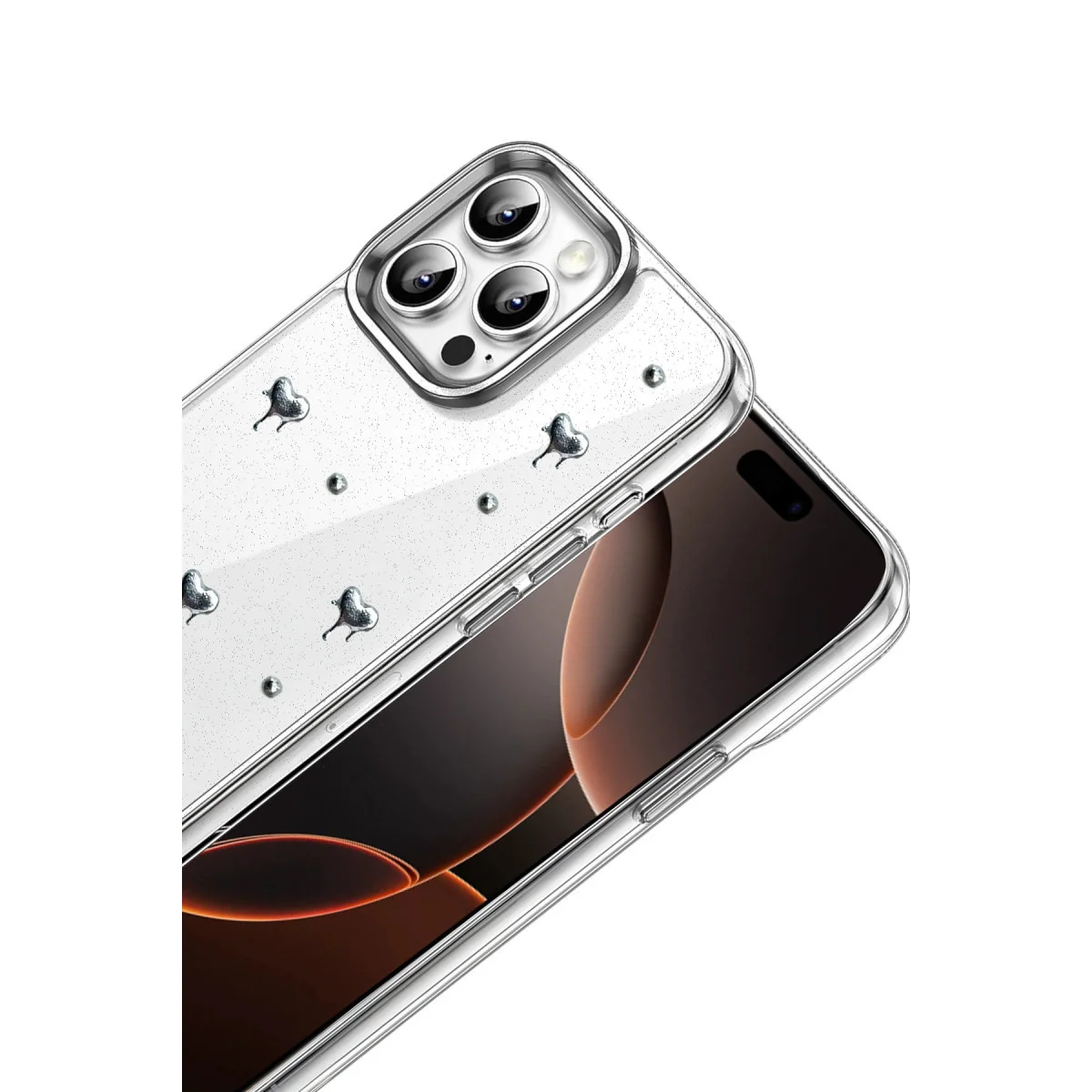 iPhone 16 Pro Fiyonk Desenli Kapak - Desen 1