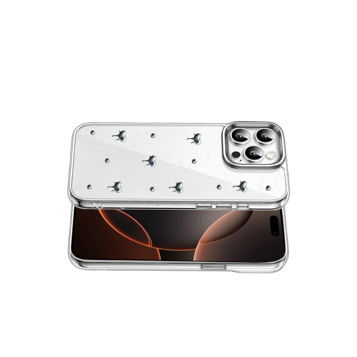 iPhone 16 Pro Fiyonk Desenli Kapak - Desen 1