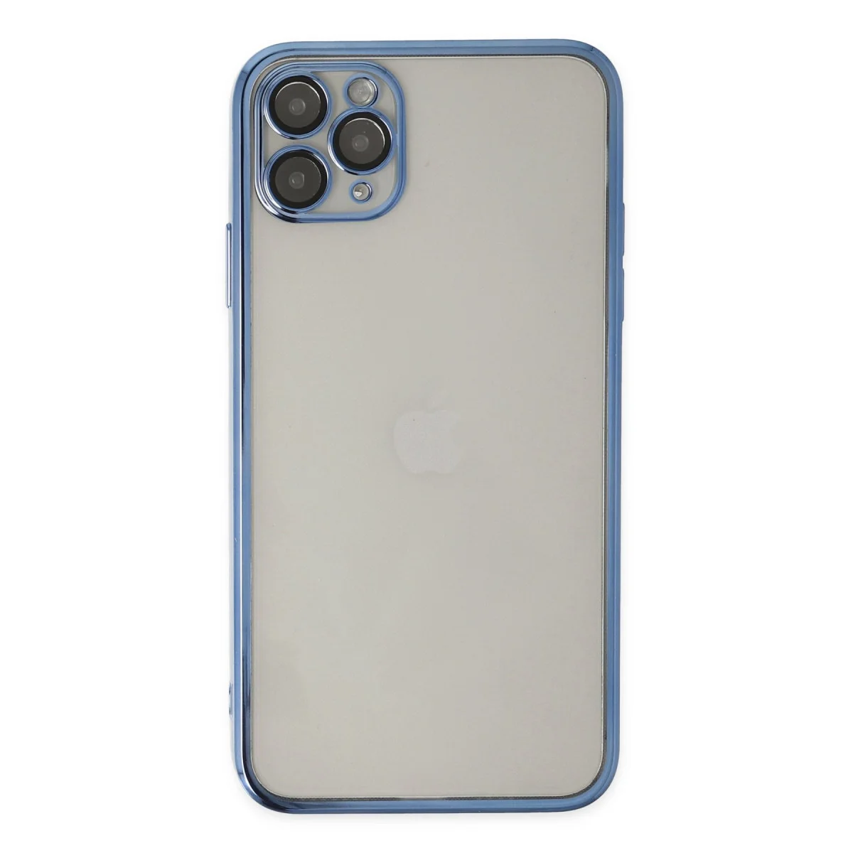 iPhone 11 Pro Kılıf Razer Lensli Silikon - Açık Mavi