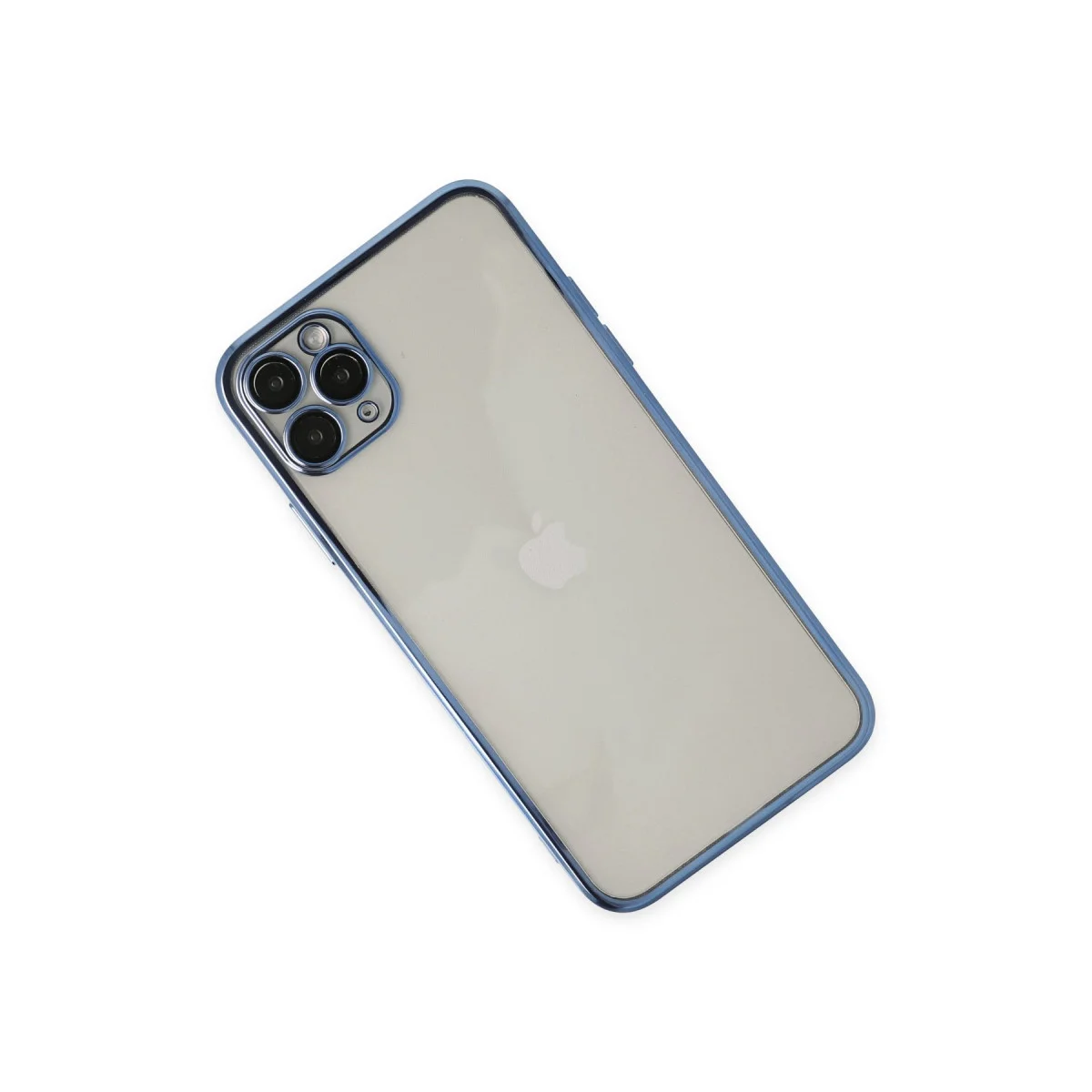 iPhone 11 Pro Kılıf Razer Lensli Silikon - Açık Mavi