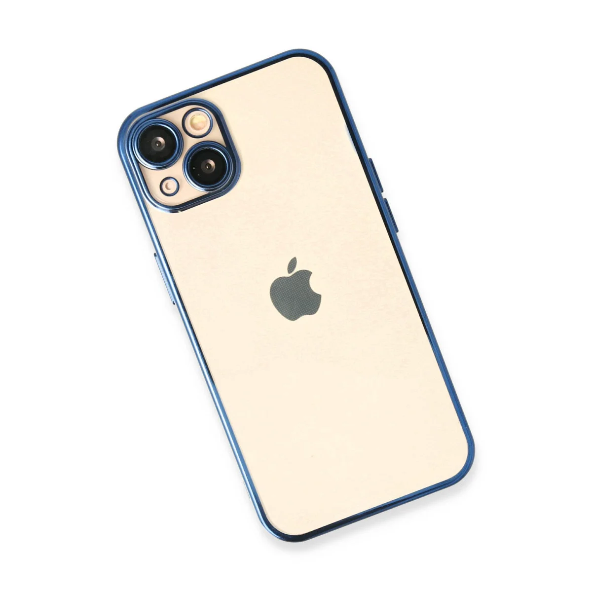 iPhone 14 Kılıf Razer Lensli Silikon - Açık Mavi