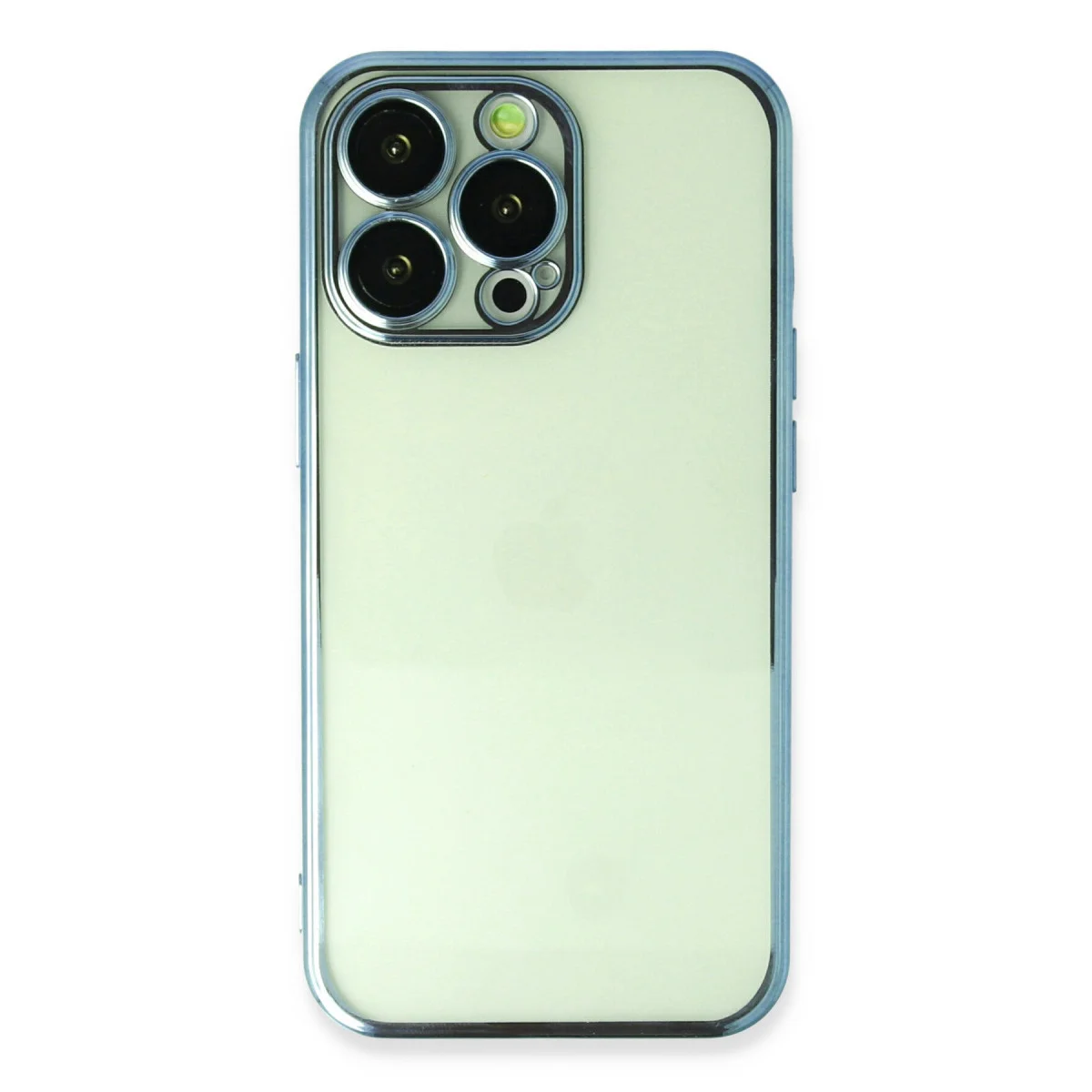 iPhone 14 Pro Kılıf Razer Lensli Silikon - Açık Mavi