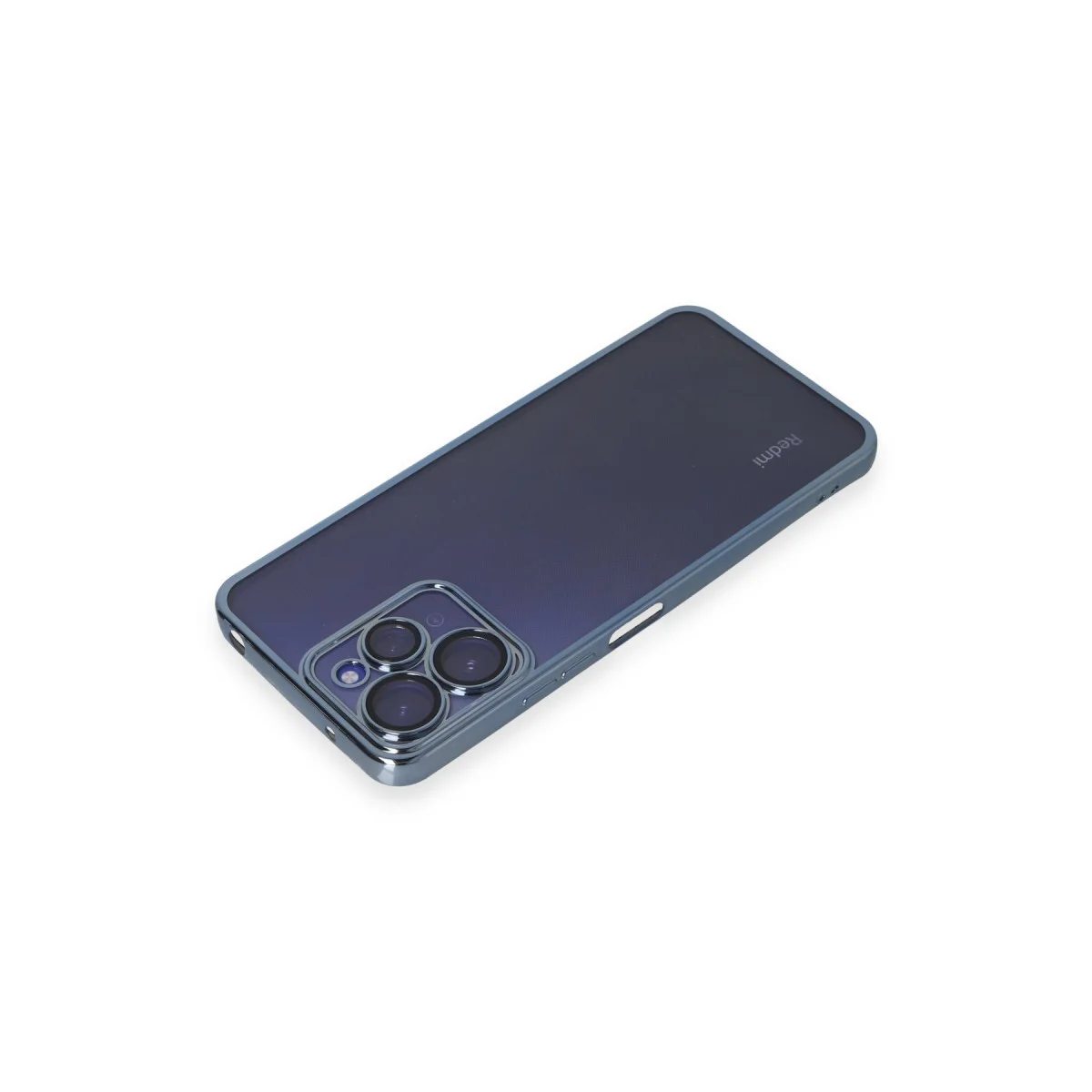 Redmi 12 Kılıf Razer Lensli Silikon - Açık Mavi