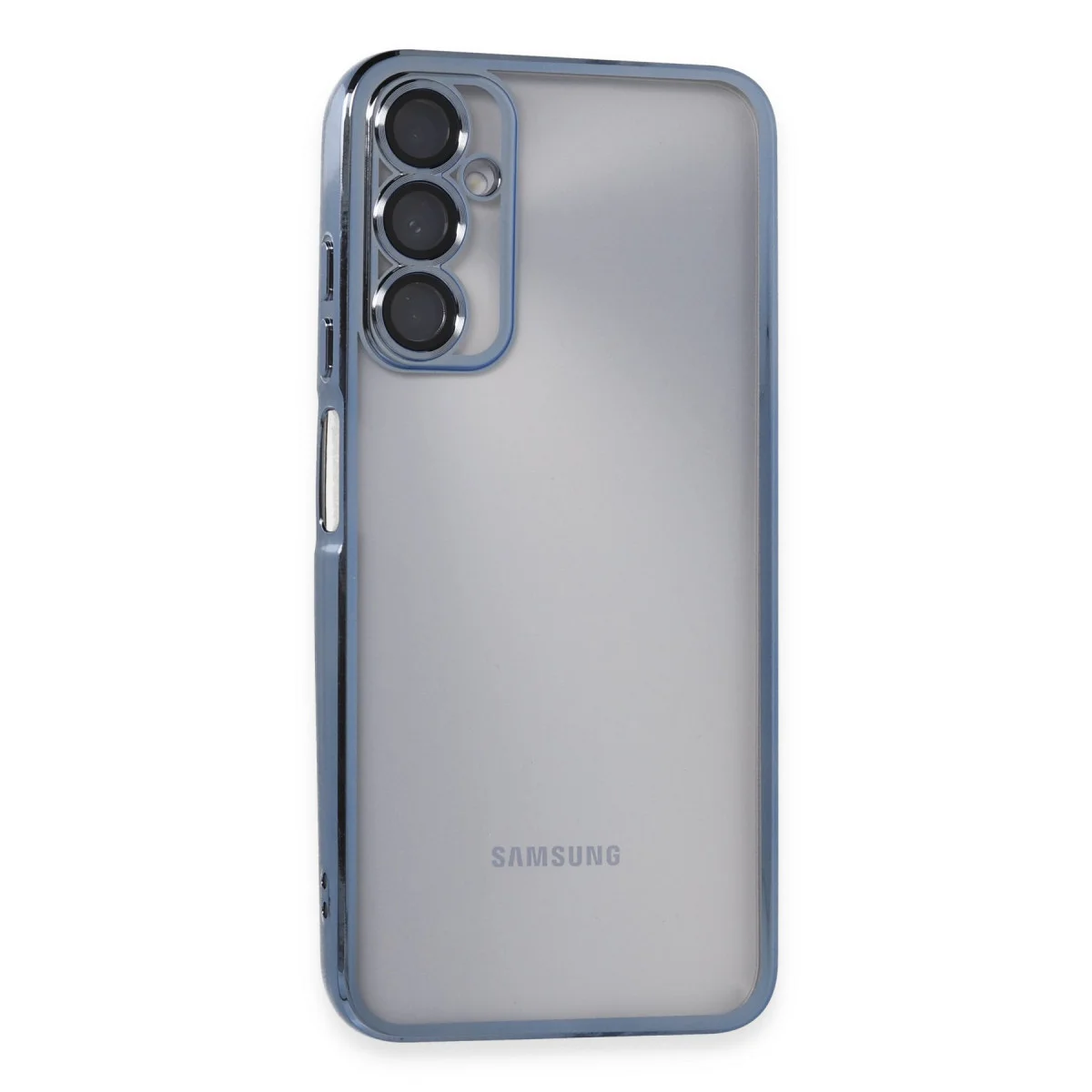 Galaxy A05S Kılıf Razer Lensli Silikon - Açık Mavi