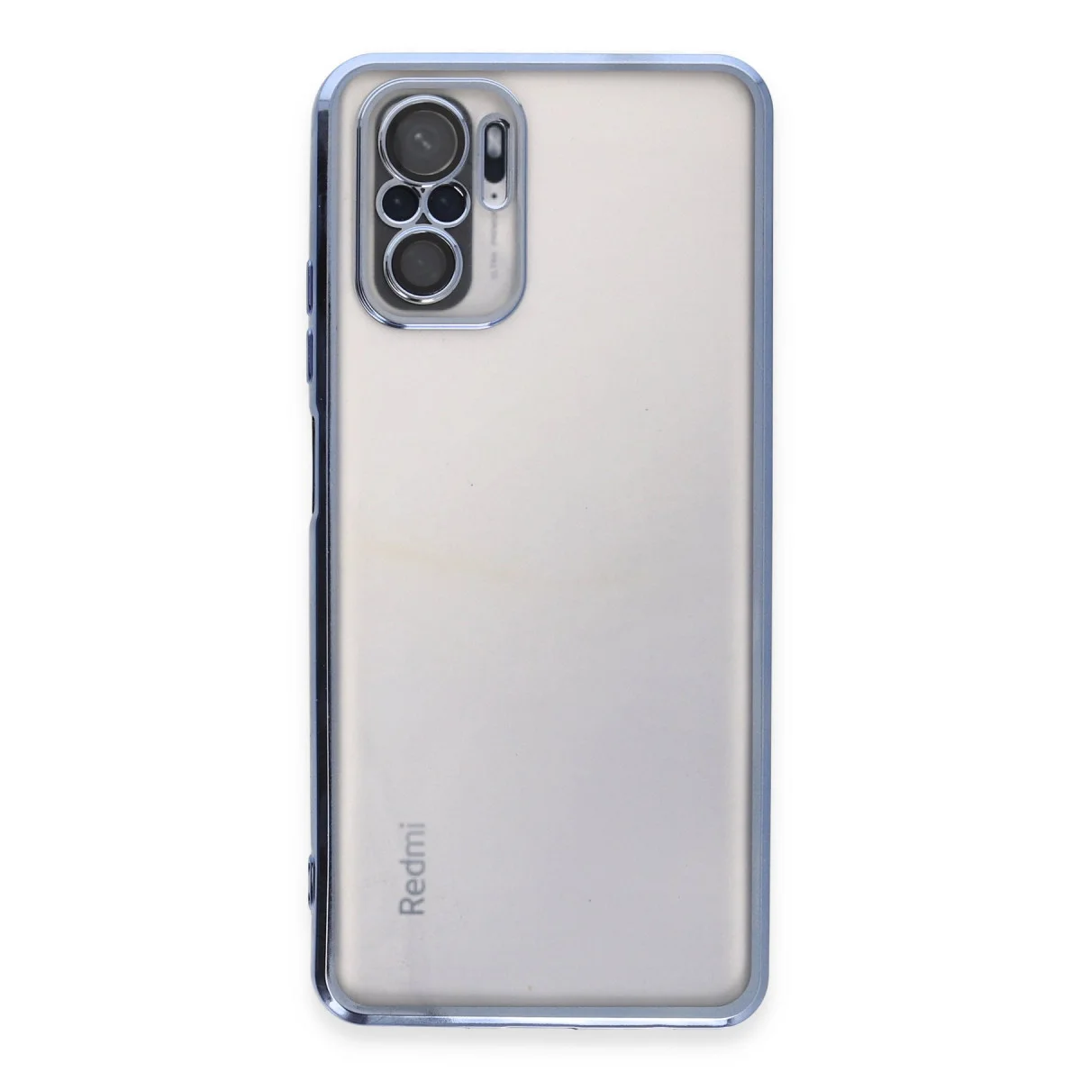 Redmi Note 10 Kılıf Razer Lensli Silikon - Açık Mavi