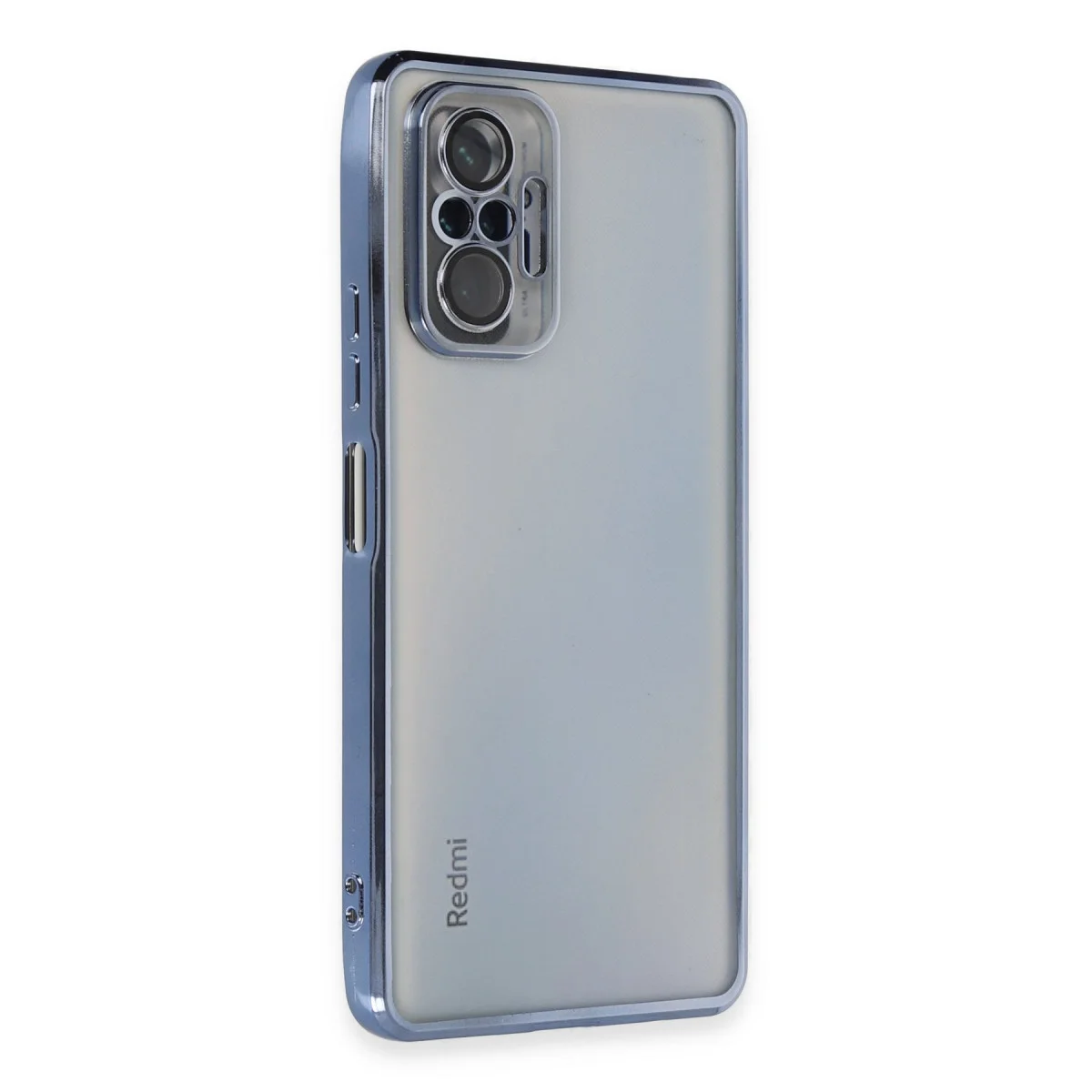 Redmi Note 10 Pro Kılıf Razer Lensli Silikon - Açık Mavi