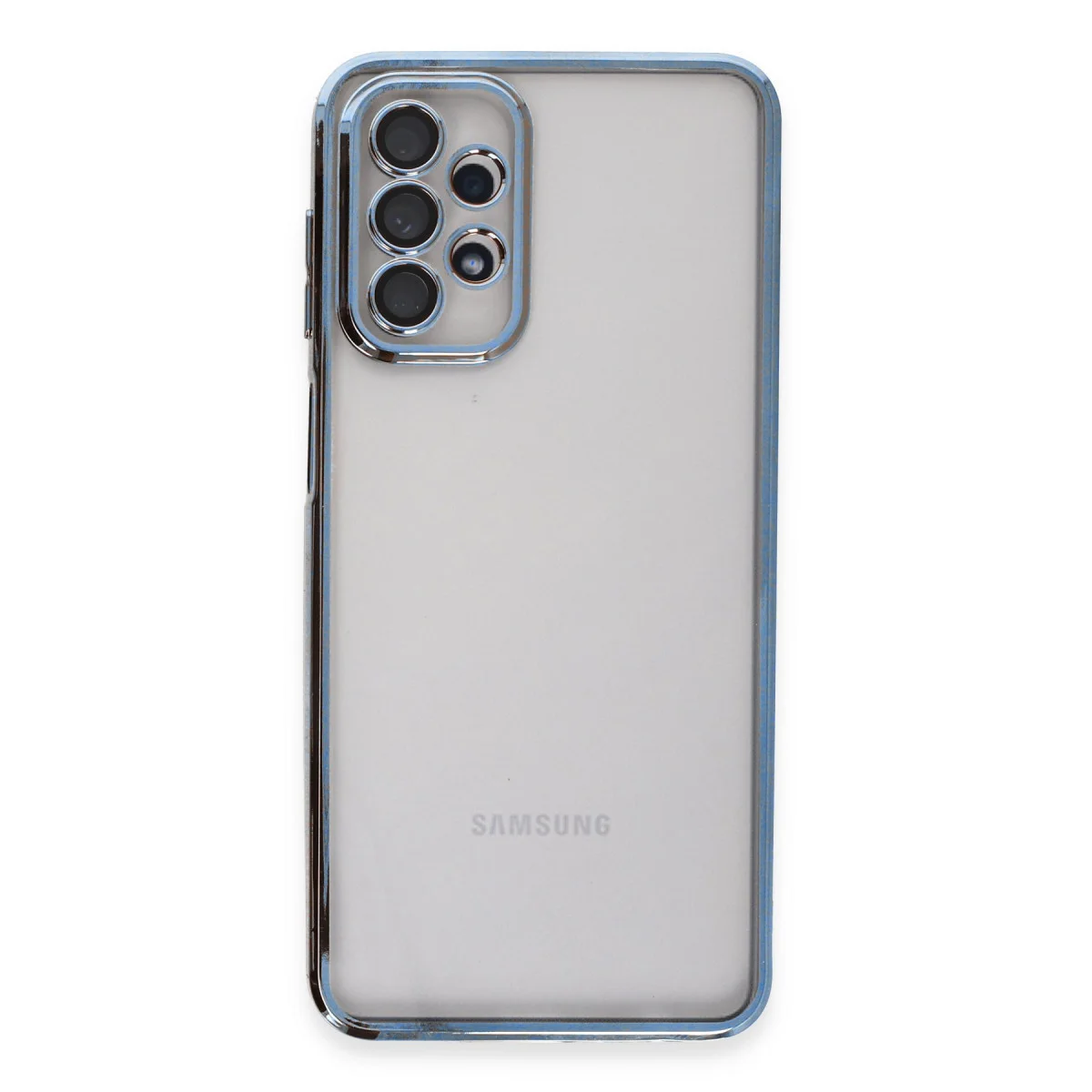 Galaxy A23 4G Kılıf Razer Lensli Silikon - Açık Mavi
