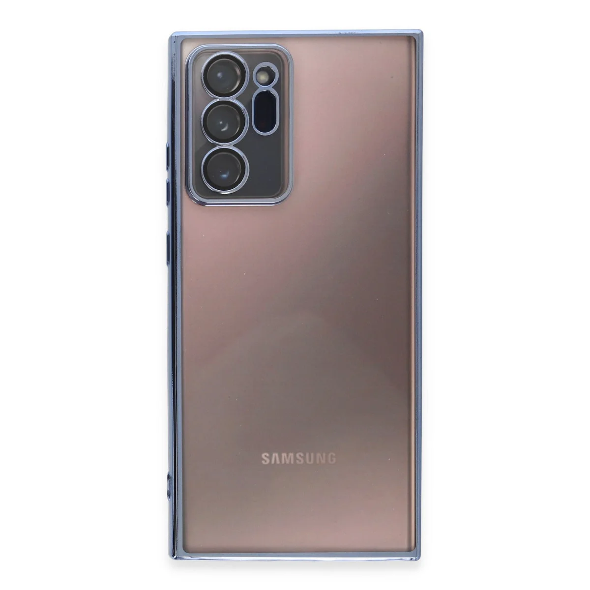 Galaxy Note 20 Ultra Kılıf Razer Lensli Silikon - Açık Mavi