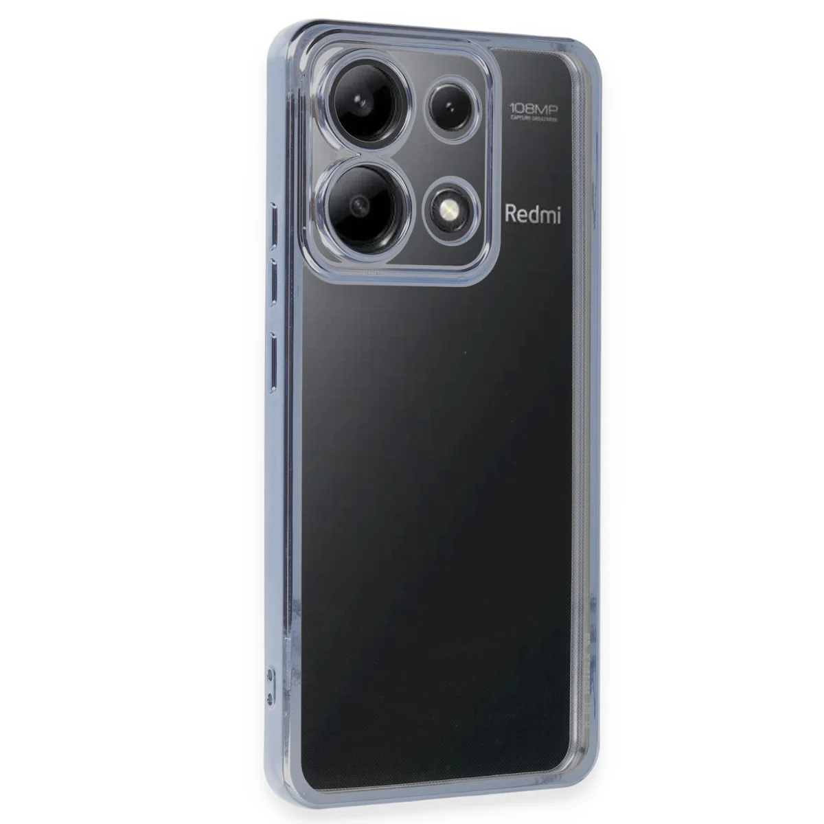 Poco X6 Kılıf Razer Lensli Silikon - Açık Mavi