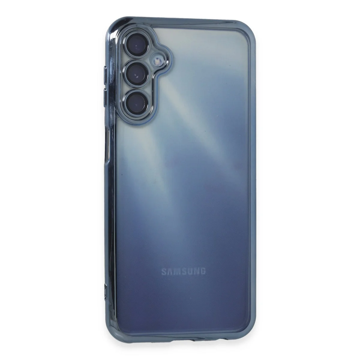 Galaxy A55 5G Kılıf Razer Lensli Silikon - Açık Mavi