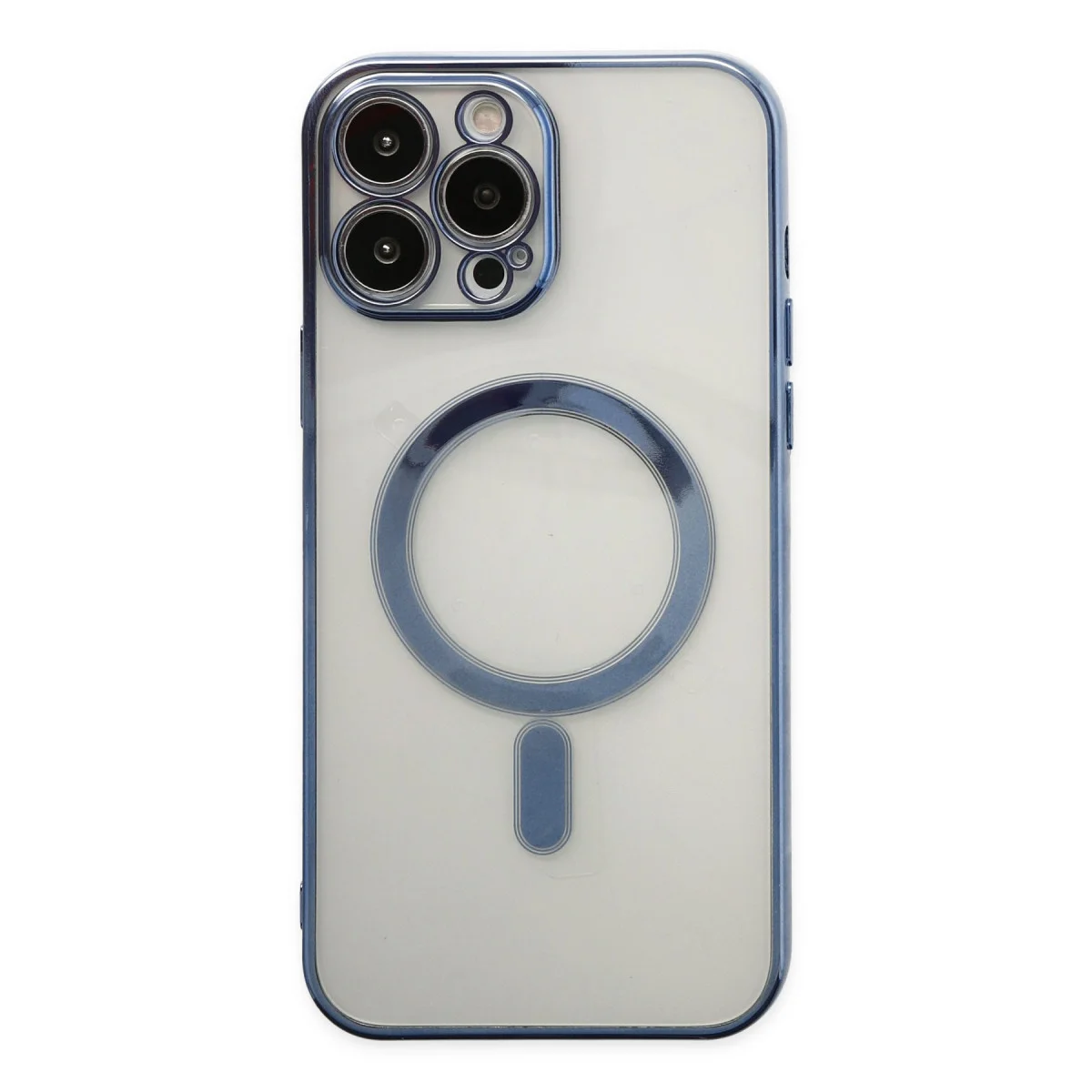 iPhone 14 Pro Kılıf Magneticsafe Lazer Silikon - Sierra Blue