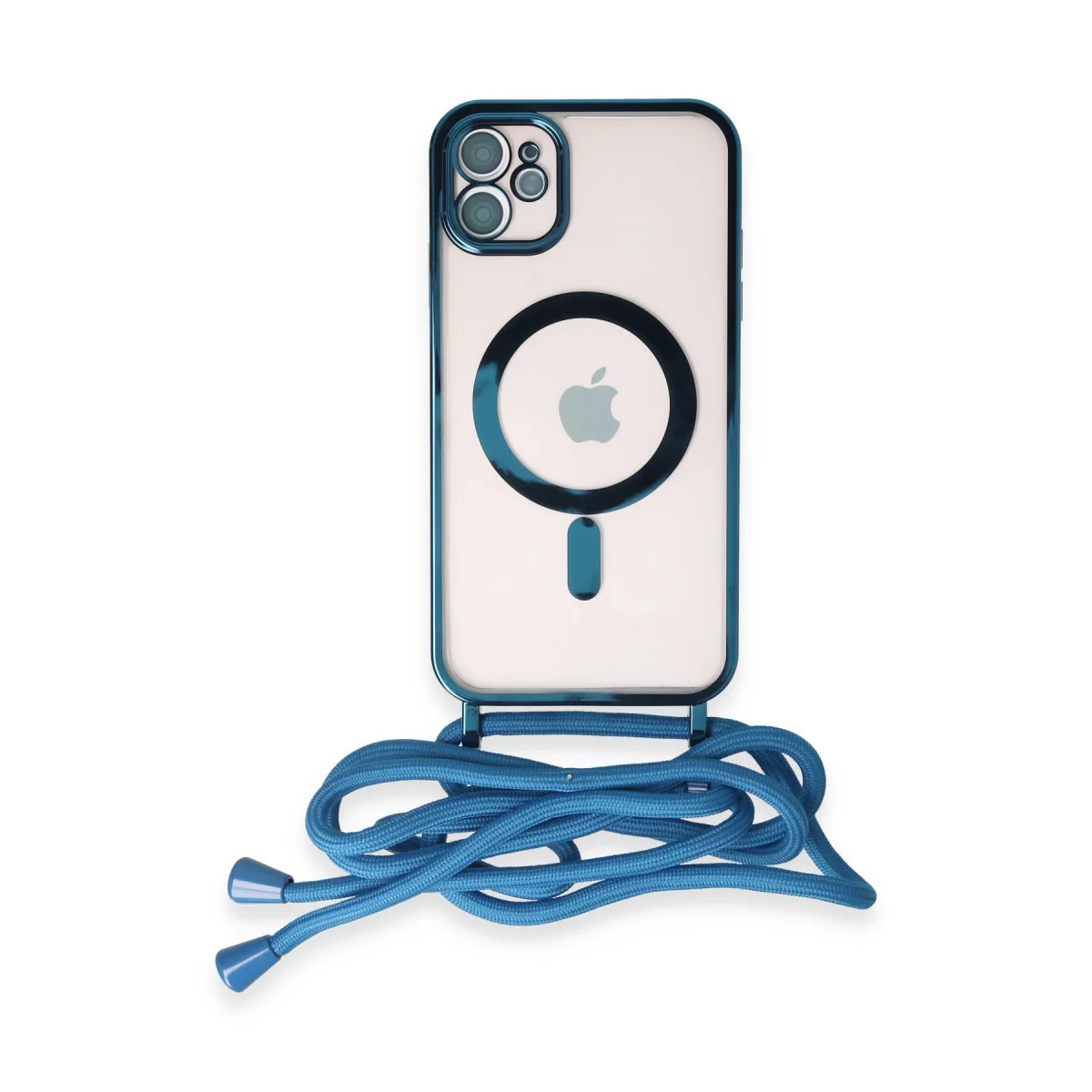 iPhone 11 Kılıf Divo Lazer Askılı Magsafe Kapak - Sierra Blue