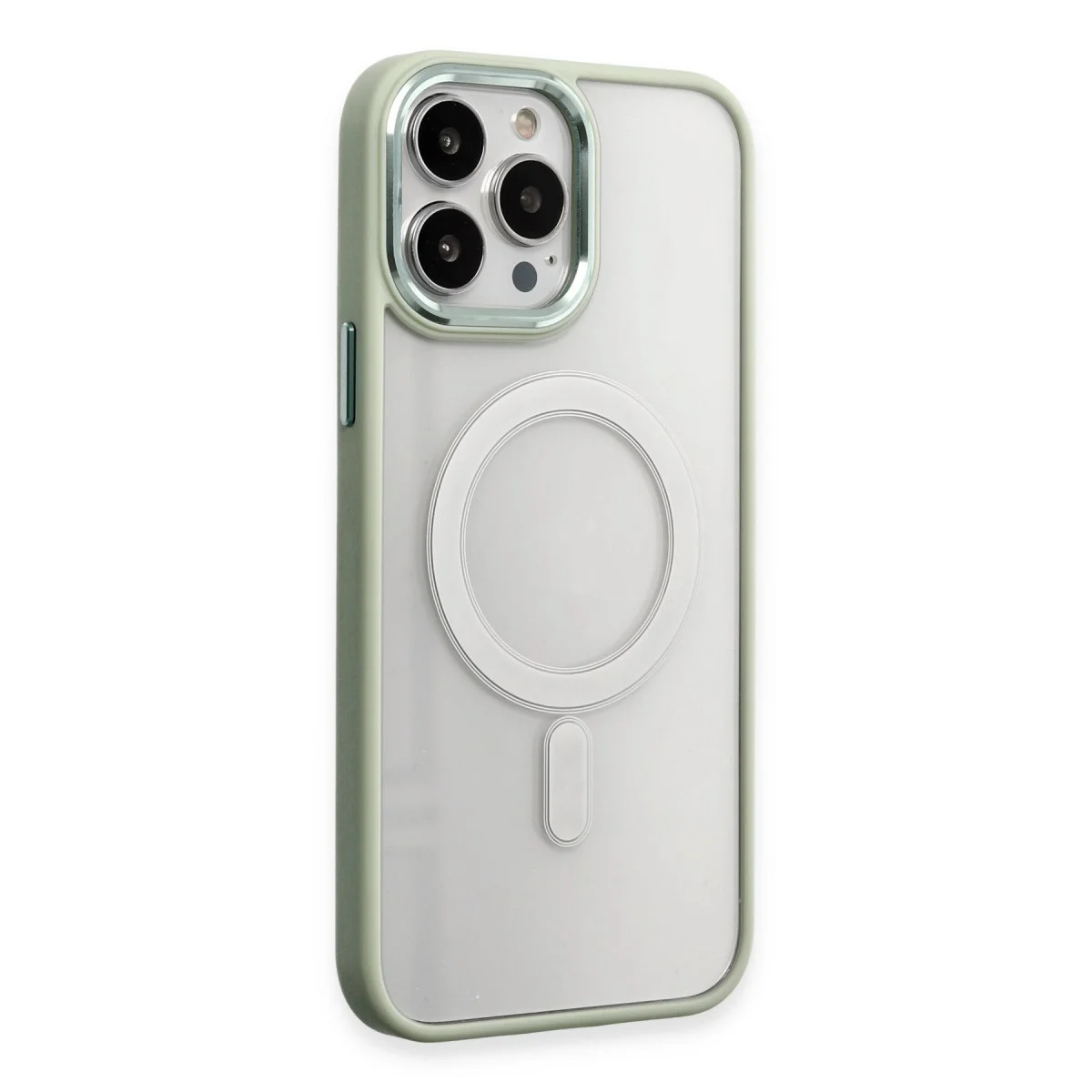 iPhone 15 Pro Max Kılıf Room Magneticsafe Silikon - Su Yeşili