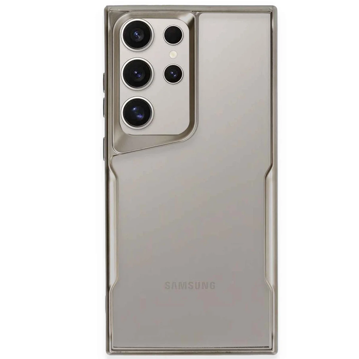 Galaxy S24 Ultra Kılıf Boyi Silikon Kapak - Titan Gri