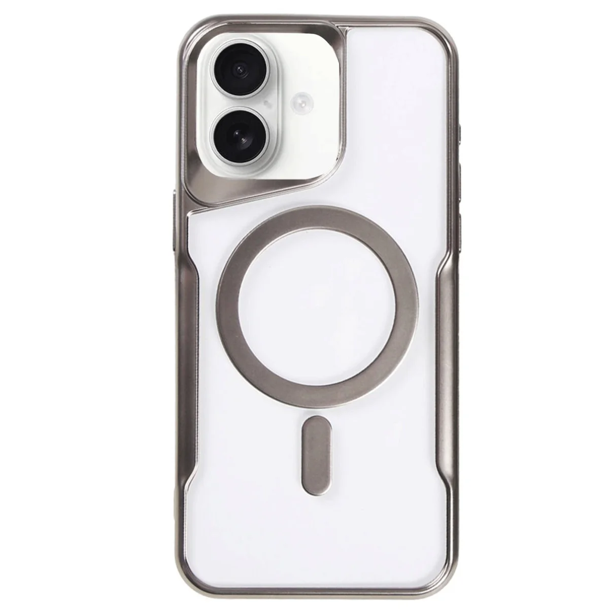 iPhone 16 Plus Kılıf Boyi Magsafe Silikon Kapak - Titan Gri