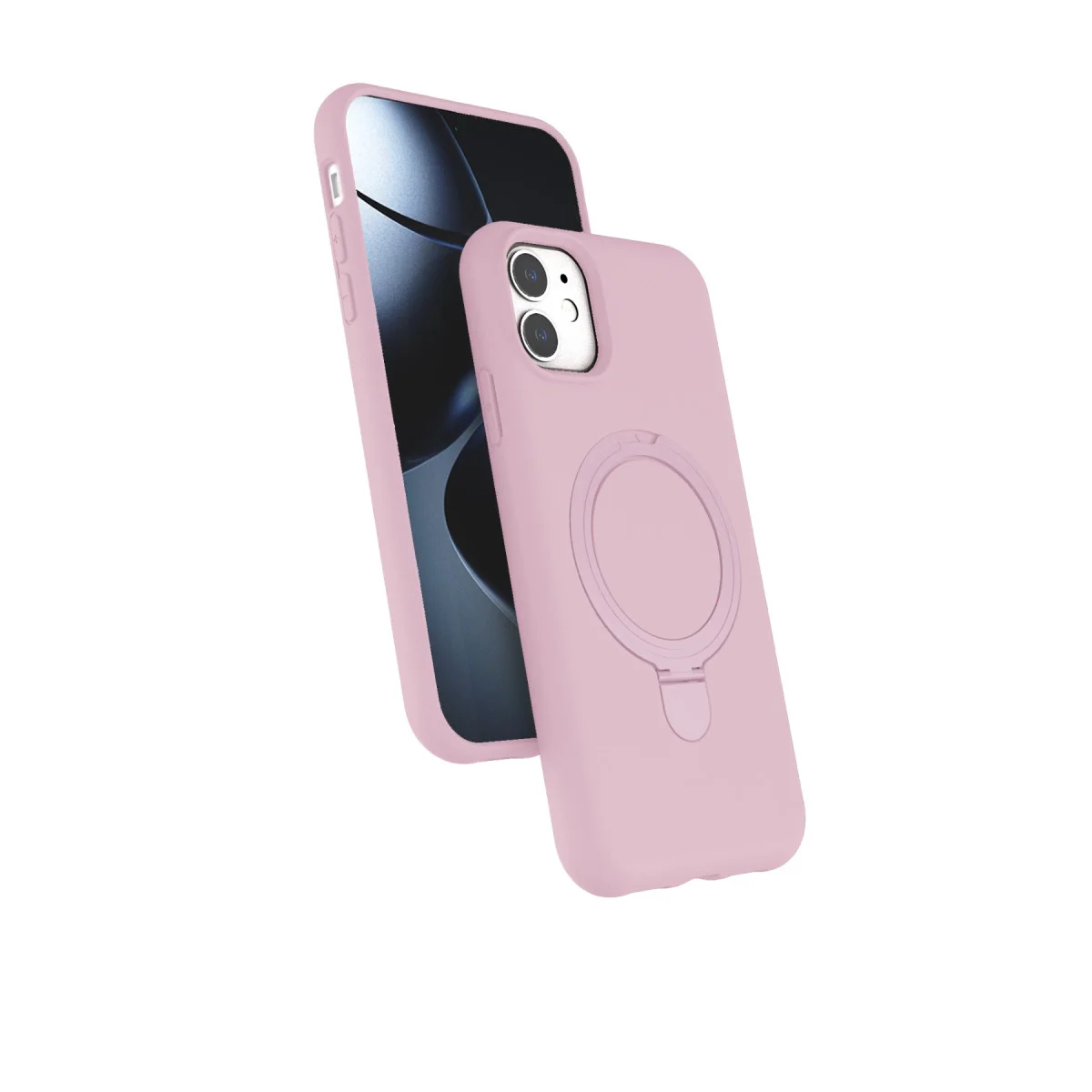 iPhone 11 Regal Magsafe Standlı Kapak - Açık Pembe