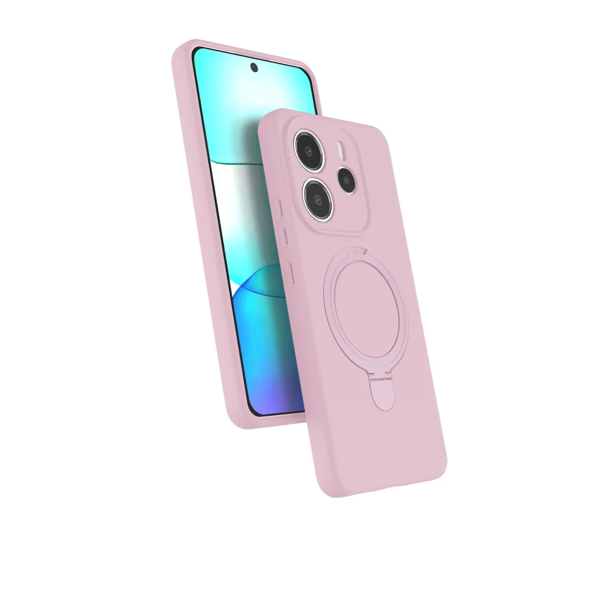 Redmi Note 14 4G Regal Magsafe Standlı Kapak - Açık Pembe