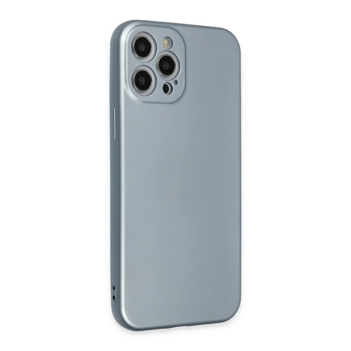 iPhone 12 Pro Max Kılıf Nano içi Kadife Silikon - Sky Blue