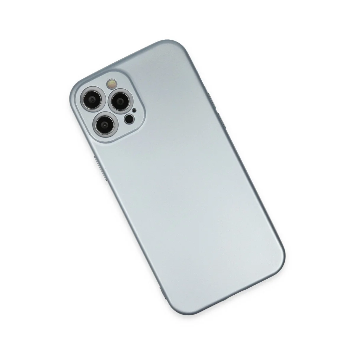 iPhone 12 Pro Max Kılıf Nano içi Kadife Silikon - Sky Blue