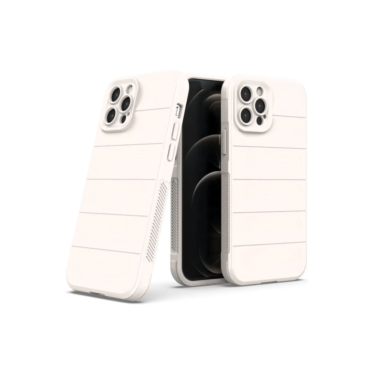 iPhone 12 Pro Kılıf Optimum Silikon - Krem