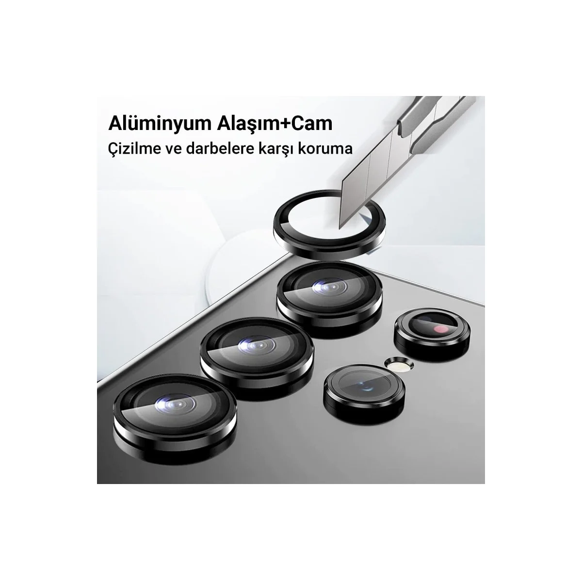 Galaxy Z Fold 5 Valdez Metal Kamera Lens - Krem