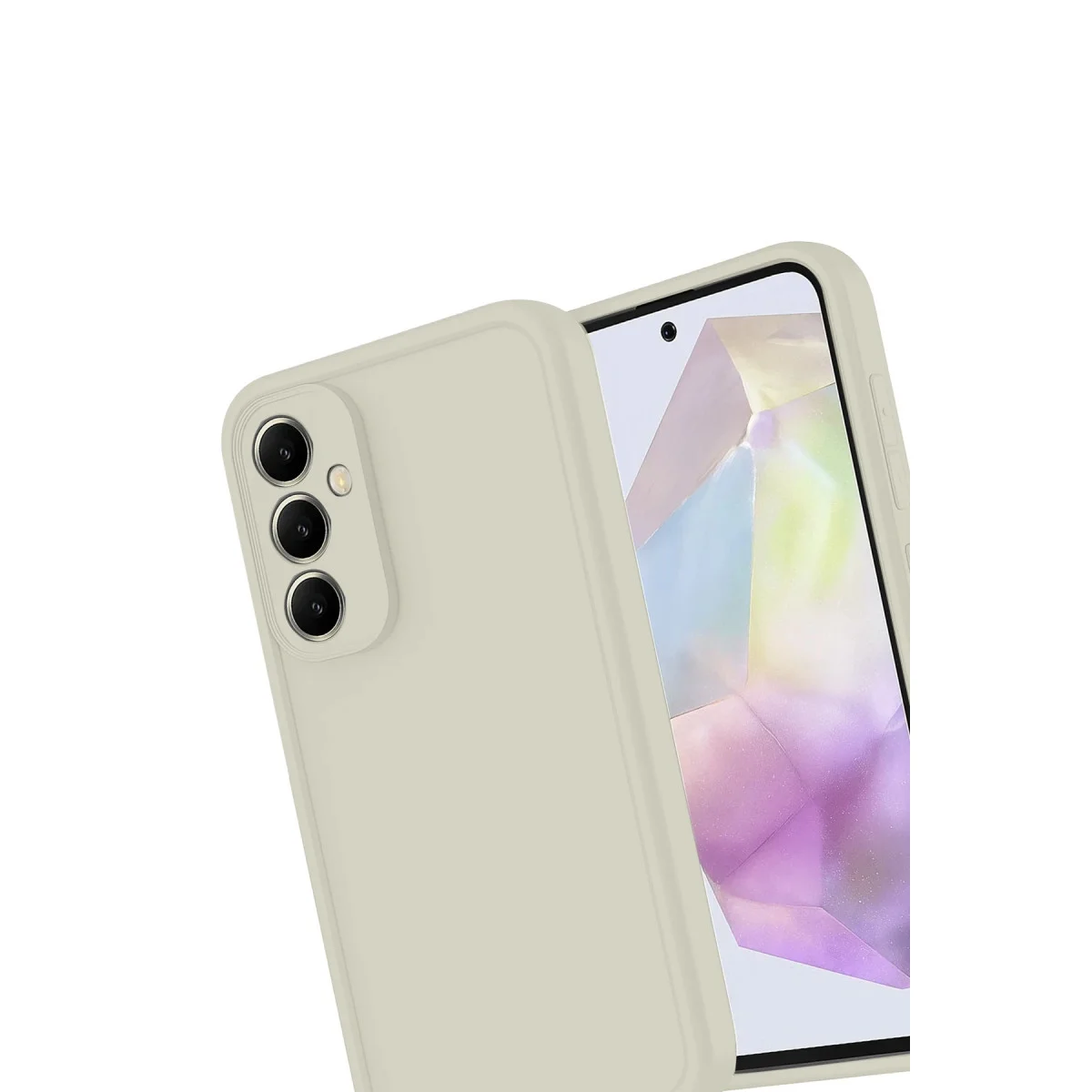 Galaxy A16 5G Kılıf Viera Silikon - Krem
