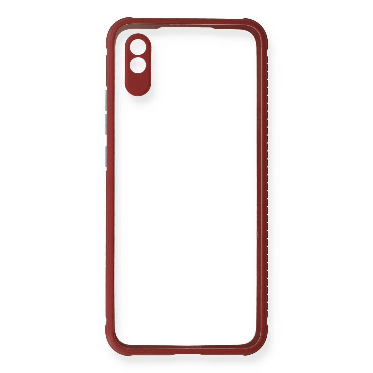 Redmi 9A Kılıf Miami Şeffaf Silikon - Fuşya