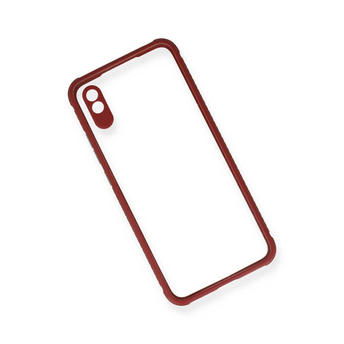 Redmi 9A Kılıf Miami Şeffaf Silikon - Fuşya